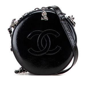 Pre-Loved Chanel Patent Round As Earth Bag